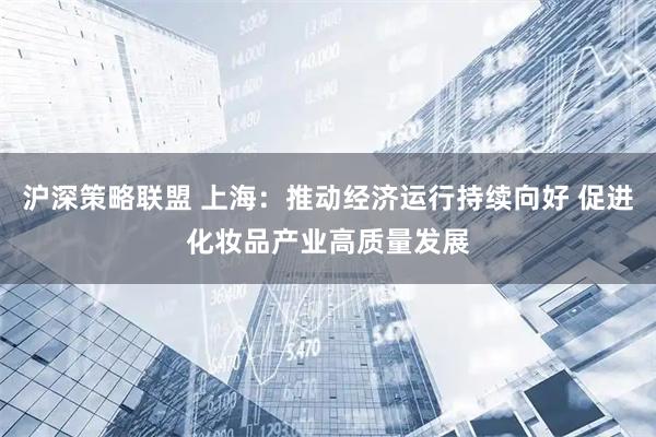沪深策略联盟 上海：推动经济运行持续向好 促进化妆品产业高质量发展